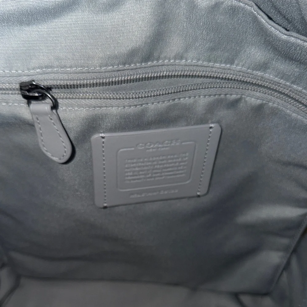 Coach Green and Blue Leather Backpack - Picture 5 of 7